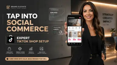 A premium corporate social media advertisement banner. On...
