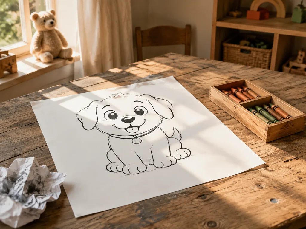 友好的なタコのきれいな子供向け塗り絵