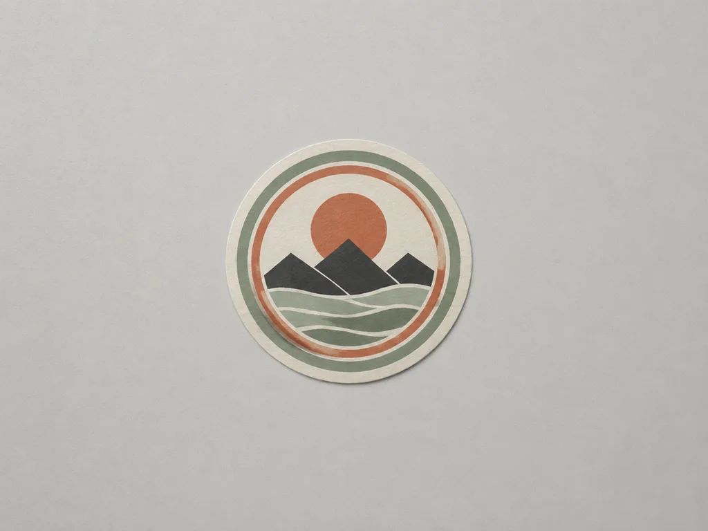 Ein minimalistisches Strichzeichnungs-Tieremblem-Design