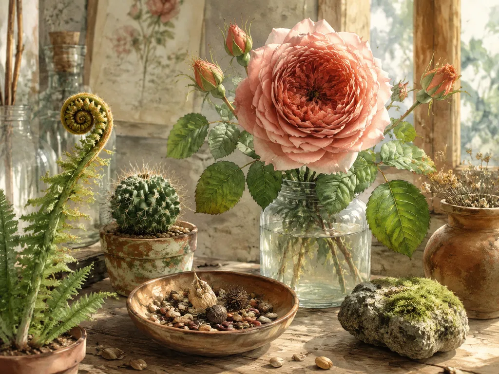 Bestäubungszyklus-Tafel mit Blütenblatt, Staubbeutel, Narbe, Fruchtknoten, Pollen und Samen