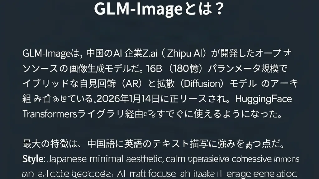 GLM-Imageとは？
