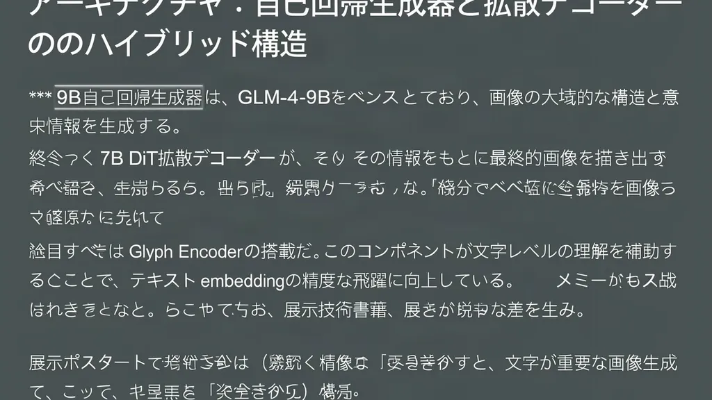 アーキテクチャ：自己回帰生成器と拡散デコーダーのハイブリッド構造