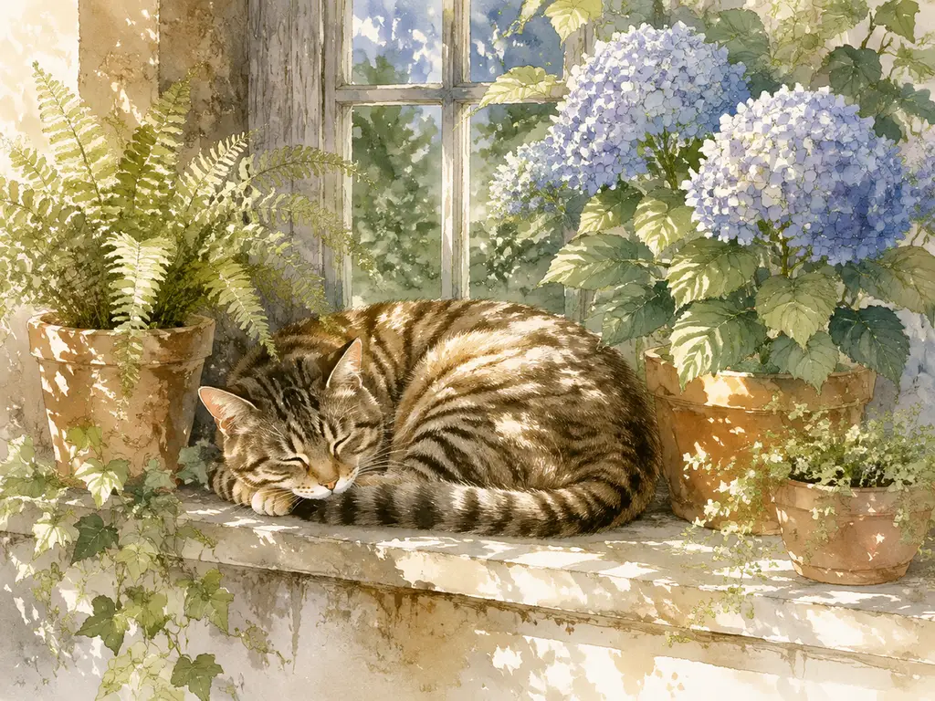 Ein Haustierporträt im lockeren Aquarellstil