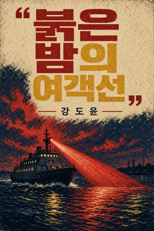 붉은 밤의 여객선 — Korean Retro Pulp Cover