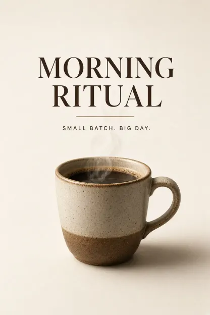 Minimal Coffee Product Launch Poster