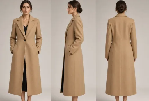 Camel Coat Three-View Sheet