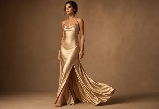 Champagne Silk On-Model