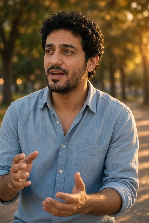 Natural Light · Middle Eastern man, 30s