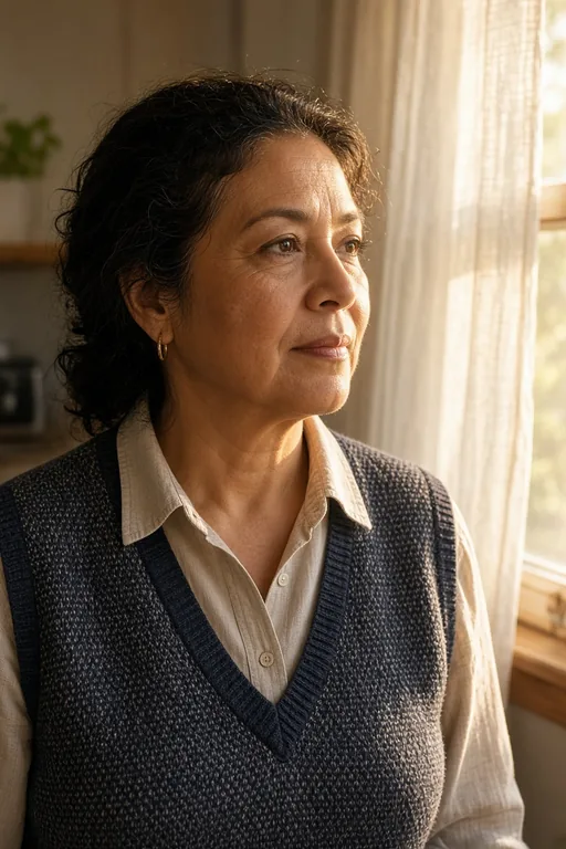Natural Light · Latina woman, 50s