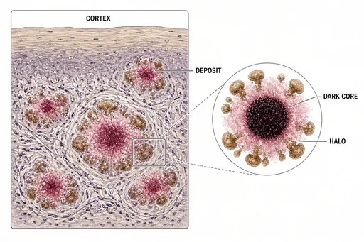 Plaque burden in brain tissue