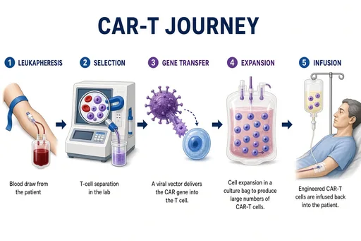 CAR-T manufacturing workflow