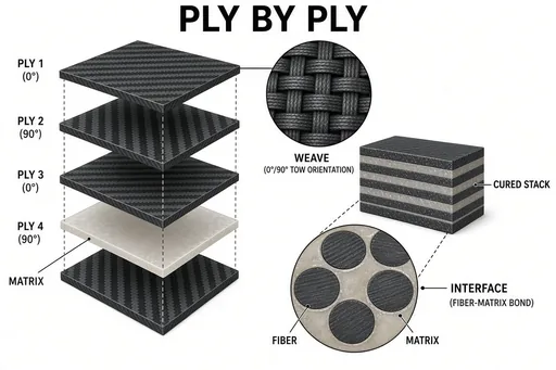 Carbon fiber laminate plies