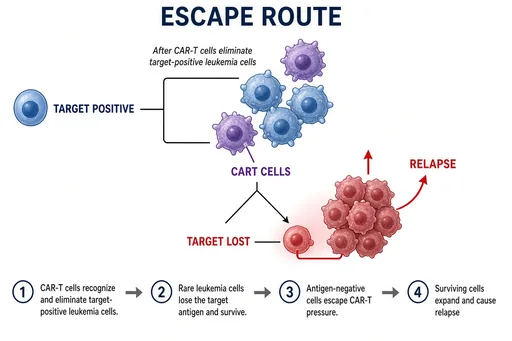 Antigen escape after CAR-T