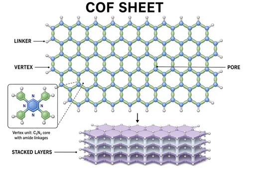 Covalent organic framework sheet
