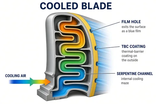 Turbine blade cooling channels