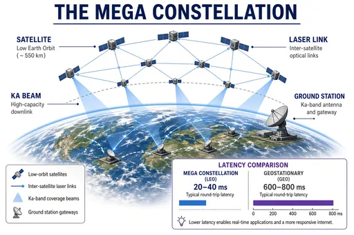 Low-orbit satellite constellation