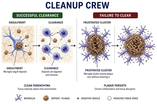 Microglia clearing plaques