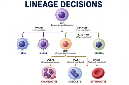 Myeloid vs lymphoid branching