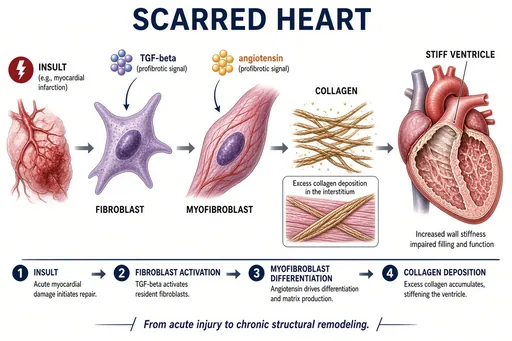 Cardiac fibrosis pathways