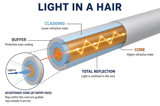 Optical fiber light path