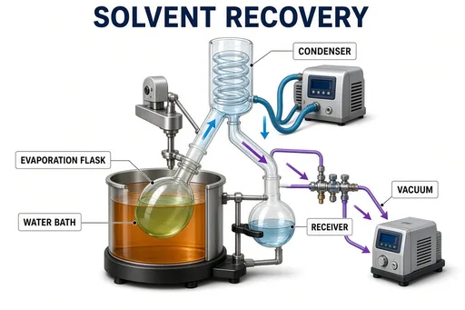Rotary evaporator setup