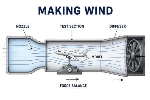 Wind tunnel test section