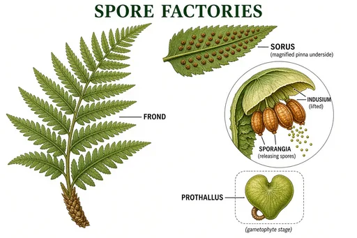 Fern sorus detail