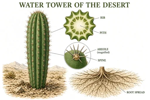 Cactus adaptation anatomy