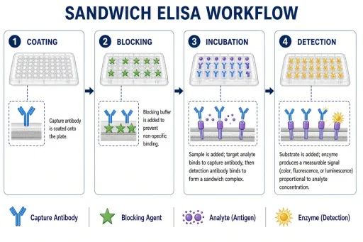 ELISA workflow (validation, free)